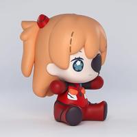 Neon Genesis Evangelion: Rebuild of Evangelion Huggy Good Smile Chibi Figure Asuka Shikinami Langley: Eye Patch Ver. 7 cm - thumbnail