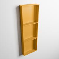 MONDIAZ EASY Nis 89,5x29,5cm in solid surface kleur Ocher | Ocher. 3 vakken geschikt voor in- of opbouw - thumbnail