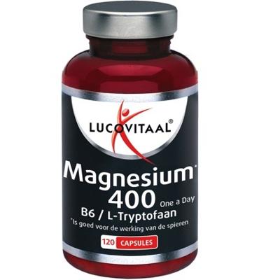 Lucovitaal Magnesium 400 met B6 en L-Tryptofaan 120 Capsules Lucovitaal Magnesium 400 met B6 en L-Tryptofaan 120 Capsules