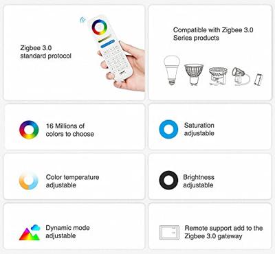 MiBoxer Zigbee RGB-CCT Afstandsbediening 7-zones - LED0272