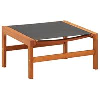 Tuinstoel met voetensteun massief eucalyptushout en textileen - thumbnail