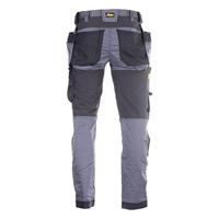 Snickers Workwear 6241 Stretch Werkbroek met holsterzakken grijs/zwart - maat 48 - thumbnail