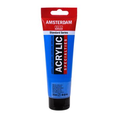 Royal Talens Amsterdam Standard Series Acrylverf Tube 120 ml - Metallicblauw 834