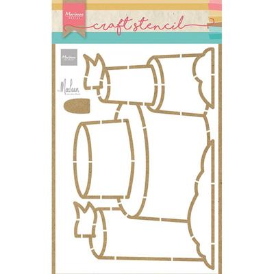 Marianne Design • craft stencil sandcastle by marleen