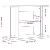 VidaXL Aquariumstandaard artisan eikenhout 80x35x60 cm - thumbnail