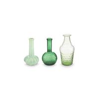 Pip Studio - Bloemenvaas - Groene - Glazen vaas - Set van 3 vazen - thumbnail