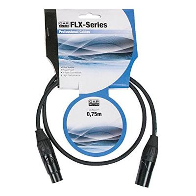 DAP FLX01 microfoon- en signaalkabel met X-type connectoren 0.75 meter