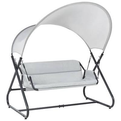 Beliani - SOLAGNA - Schommelbank 3-zits - Lichtgrijs - Staal