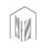 Douchecabine Plieger Panorama 6mm 120x80x200cm (Douchewand en Vouwdeur) Chroom - thumbnail