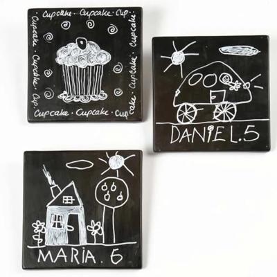 Creativ Company Kunst tegel, afm 13x13 cm, dikte 7 mm, wit, 1 stuk - thumbnail