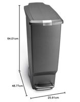 Simplehuman Afvalemmer Slimline 40 liter - thumbnail
