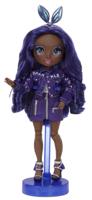 Rainbow High Krystal Bailey – indigo (donkerblauw-paarse) modepop met 2 complete mix & match-outfits en accessoires - thumbnail