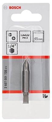 Bosch Accessories S 1,0 x 5,5, PH2, 45 mm Dubbelbit