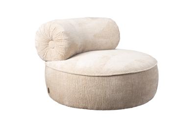 Dutchbone Fauteuil 'Tilbury' Chenille, kleur Naturel
