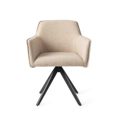 Jesper Home Eetkamerstoel 'Hofu' Turn Black, Draaibaar, kleur Wild Walnut
