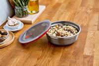 Black+Blum RVS-voedselkom klein - Maaltijdvoorbereiding - Ø170 mm - H 59 mm - Grijs/Rood - thumbnail