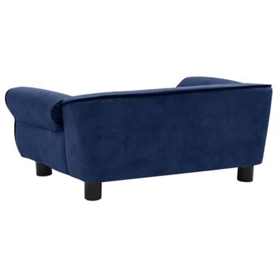 Hondenbank 72x45x30 cm pluche blauw