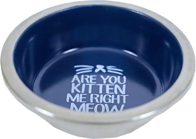Katteneetbak RVS/melamine 11 cm blauw Eet-en-drinkbakken-kat Gebr. de Boon - Gebr de boon
