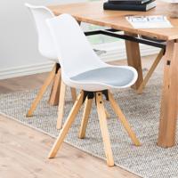 Bendt Eetkamerstoel 'Lærke', kleur Wit / Donkergrijs - thumbnail