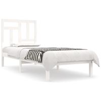 Bedframe zonder matras massief grenenhout wit 90x190 cm - thumbnail