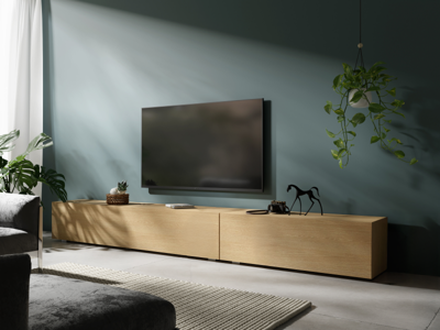 Tv-meubel KINGSTON 2 klapdeuren 245 cm eik Tv-meubel KINGSTON 2 klapdeuren 245 cm eik