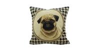 Gobelin 2-zijdig Kussen Pied de Poule Mopshond (32 x 32 cm) - thumbnail