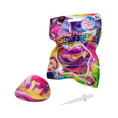 Johntoy Opblaasbare marmer bubbelbal in display 4 assorti