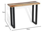 Wandtafel 100x35x75 cm teakhout - thumbnail