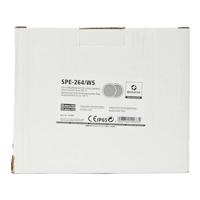 MONACOR SPE-264/WS ELA weerbestendig ELA plafondluidspreker-paar met 2-weg systeem en dome-tweeters, plafondinbouwluidsprekers, temperatuurbestendig tot 100 graden Celsius, in wit - thumbnail