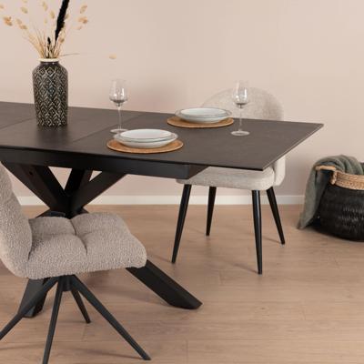 Sohome Uitschuifbare Eettafel 'Parker' Keramiek, 200-240 x 100cm, kleur zwart Sohome Uitschuifbare Eettafel 'Parker' Keramiek, 200-240 x 100cm, kleur zwart