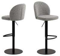 Bendt Draaibare Barkruk 'Alba' kleur Grijs (zithoogte 55-80cm) - thumbnail