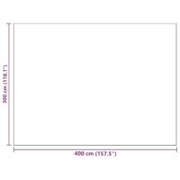 VidaXL Buitentapijt arakil groen en wit 400 × 300 cm 50% polypropyleen - thumbnail