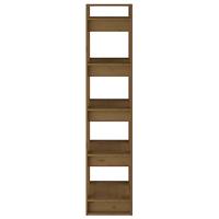 Boekenkast/kamerscherm 41x35x160 cm grenenhout honingbruin - thumbnail