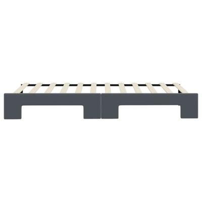 Slaapbank met onderschuifbed 90x190 cm fluweel donkergrijs