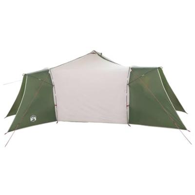 VidaXL Tipi tent met dak groen en beige 492 x 492 x 275 cm stof