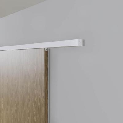 Xperta set 2m rail - Wit - vloerplint - Enkele deur - Dubbel soft - inbouw auto fix