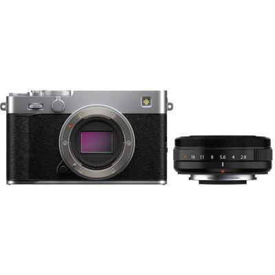 Fujifilm X-E5 zilver + XF 27mm F/2.8 R WR