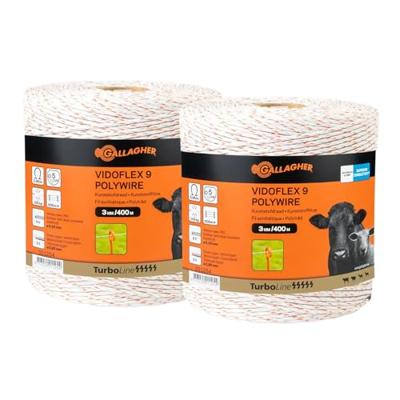 Gallagher Duopack Vidoflex 9 TurboLine Plus wit 2x400m - 069323 069323