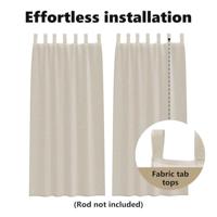 Voile Gordijn met gordijnen 2 pcs Zand 260 x 140 cm Polyester - thumbnail