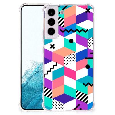Samsung Galaxy S22 Plus Shockproof Case Blokken Kleurrijk Samsung Galaxy S22 Plus Shockproof Case Blokken Kleurrijk