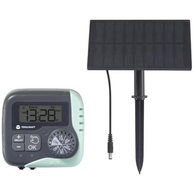 TOOLCRAFT TO-9612294 Besproeiingsbesturing werkt op Li-ion oplaadbare batterij, werkt op zonne-energie