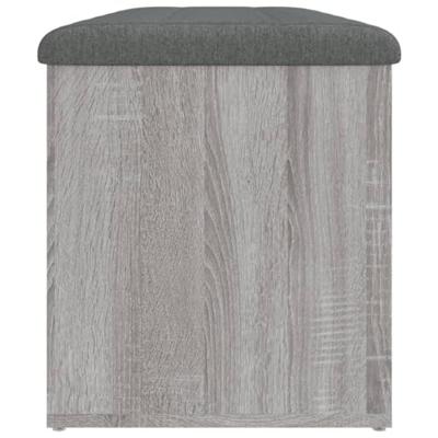 Opbergbankje 102x42x45 cm bewerkt hout grijs sonoma eikenkleur