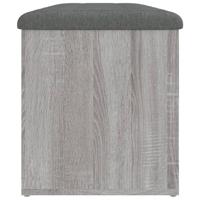 Opbergbankje 102x42x45 cm bewerkt hout grijs sonoma eikenkleur - thumbnail