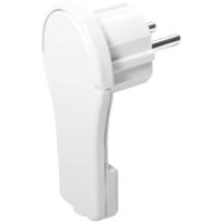 LogiLink LPS228 Platte stekker met randaarde Kunststof Met uittrekhulp 230 V Wit IP20 - thumbnail