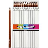 Creativ Company Driehoekige jumbo kleurpotloden - bruin, 12st. - thumbnail