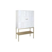 Dressoir DKD Home Decor Gouden Metaal Wit Mangohout (91 x 44 x 152 cm) - thumbnail