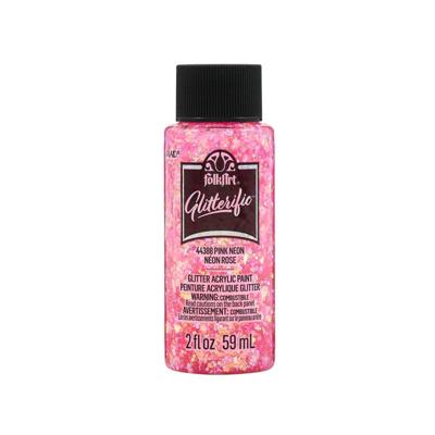 FolkArt • glitterific acrylic paint neon pink 59ml