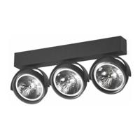 Artdelight 12 volt opbouwspotDutchess 3-lichts, zwart - QR 0003 ZW - thumbnail