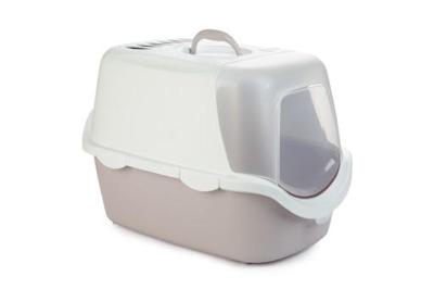 Cathy easy clean - kattenbak - wit/lichtroze - 56x40x40 cm Cathy easy clean - kattenbak - wit/lichtroze - 56x40x40 cm