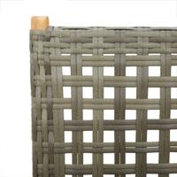 7-delige Tuinset poly rattan en massief hout grijs - thumbnail